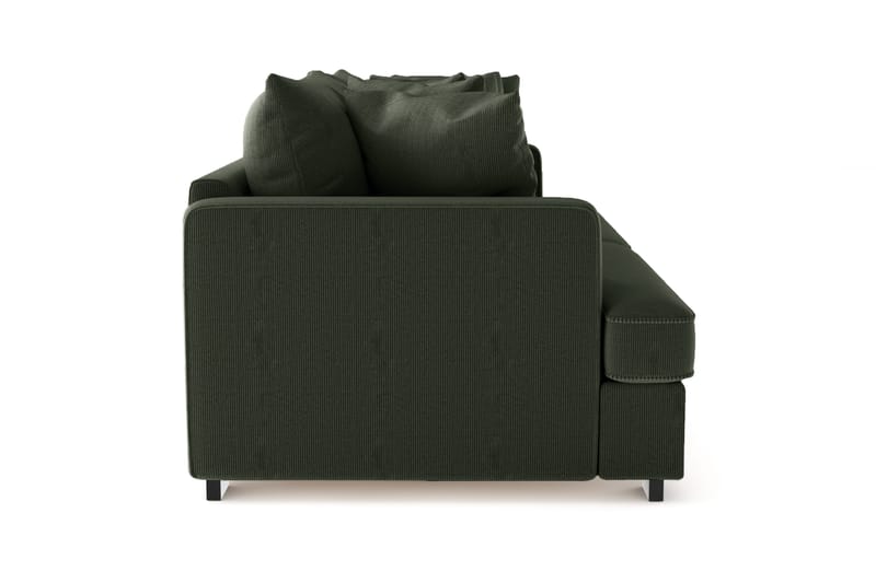 Rossita 4-personers Dyb Sofa i Jernbanefløjl - Mørkegrøn - Møbler - Sofaer - 4 personers sofa
