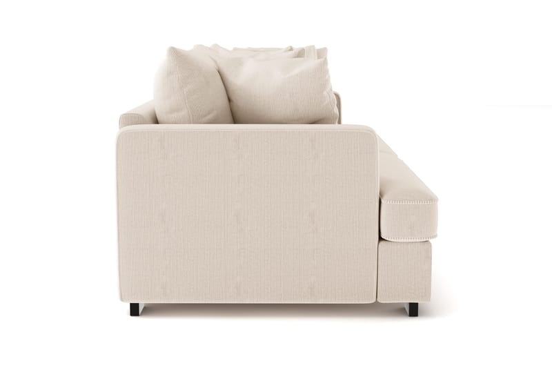 Rossita 4-personers Dyb Sofa i Jernbanefløjl - Beige - Møbler - Sofaer - 4 personers sofa