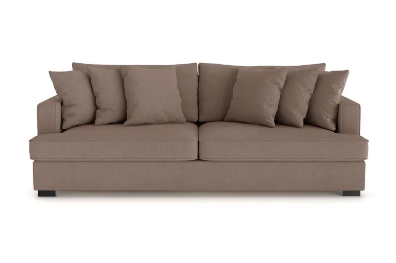 Rossita 4-personers Dyb Sofa i Stof - Brun - Møbler - Sofaer - 4 personers sofa