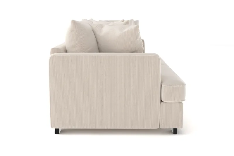Rossita 4-personers Dyb Sofa i Jernbanefløjl - Beige - Møbler - Sofaer - 4 personers sofa