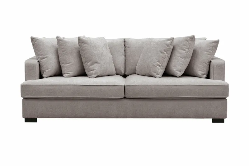 Rossita 4-personers Dyb Sofa i Chenille - Grå / Brun - Møbler - Sofaer - 4 personers sofa