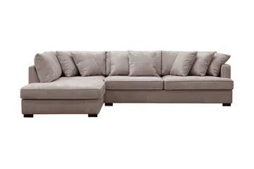Rossita 4-personers Venstrevendt L-formet Dyb Chaiselongsofa i Chenille