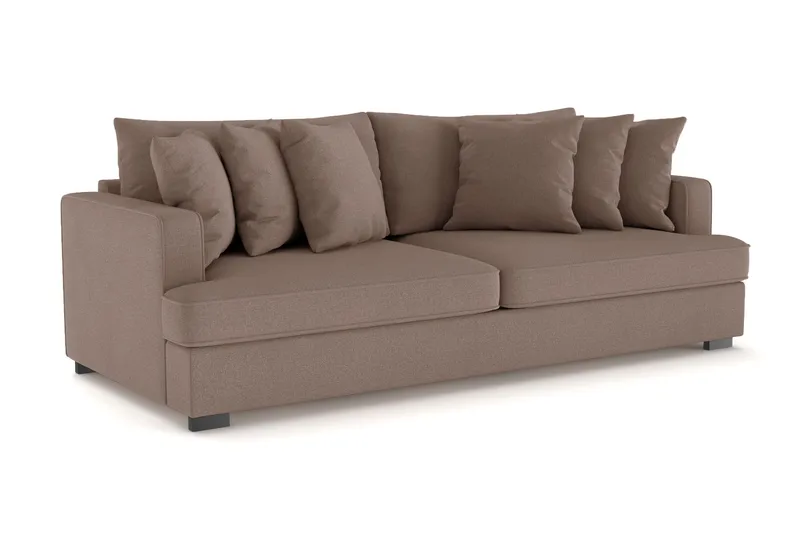 Rossita 4-personers Dyb Sofa i Stof - Brun - Møbler - Sofaer - 4 personers sofa
