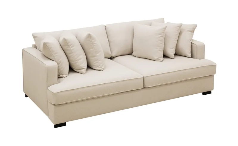 Rossita 4-personers Dyb Sofa i Bouclé - Beige - Møbler - Sofaer - 4 personers sofa