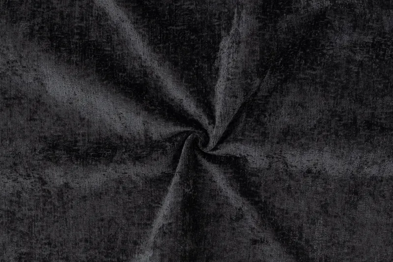 Rossita 4-personers Dyb Sofa i Chenille - Sort - Møbler - Sofaer - 4 personers sofa