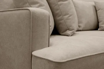 Rossita 4-personers Dyb Sofa i Stof - Brun - Møbler - Sofaer - 4 personers sofa