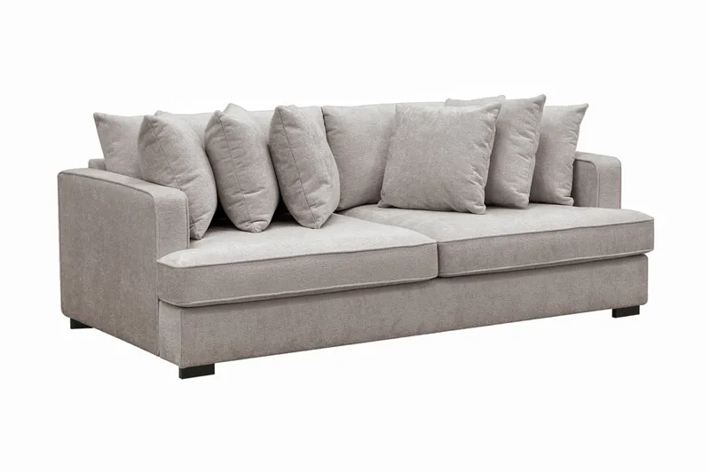 Rossita 4-personers Dyb Sofa i Chenille - Grå / Brun - Møbler - Sofaer - 4 personers sofa