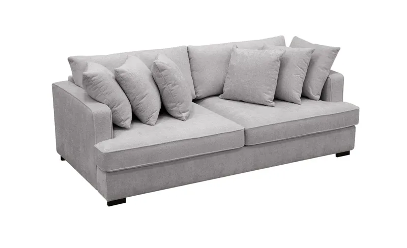 Rossita 4-personers Dyb Sofa i Chenille - Lys Grå - Møbler - Sofaer - 4 personers sofa