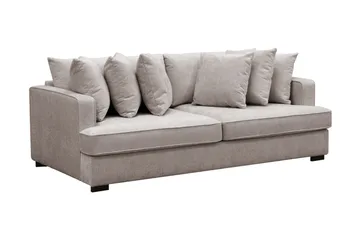 Rossita 4-personers Dyb Sofa i Chenille - Trenza 08, Grå/Brun Chenille - Møbler - Sofaer - 4 personers sofa