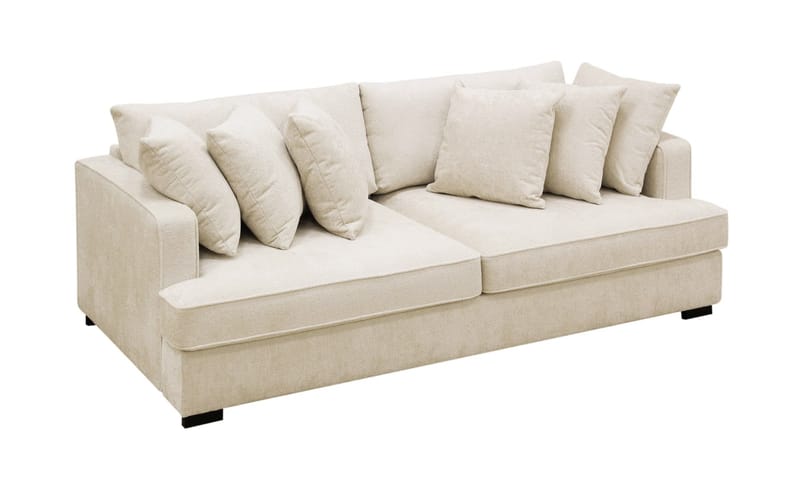 Rossita 4-personers Dyb Sofa i Chenille - Beige - Møbler - Sofaer - 4 personers sofa