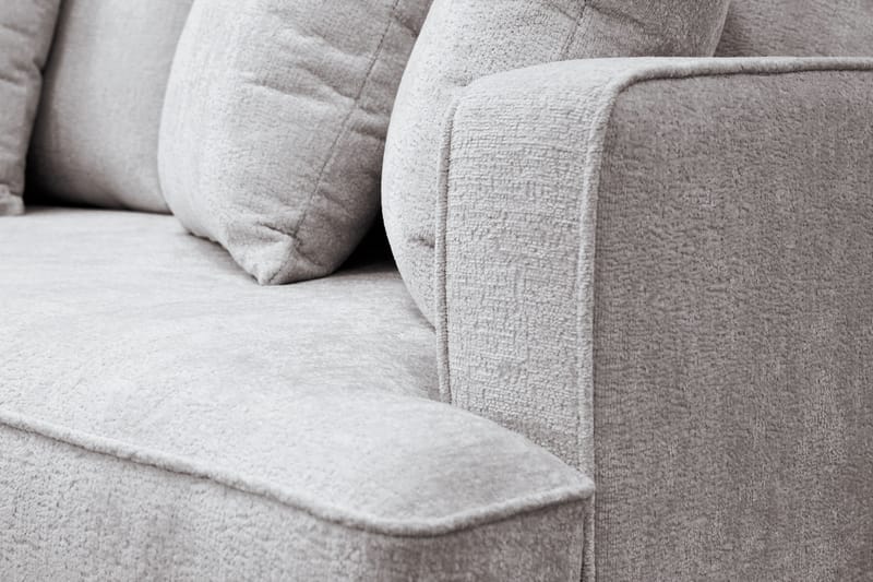 Rossita 4-personers Venstrevendt L-formet Dyb Chaiselongsofa i Chenille - Grå / Brun - Møbler - Sofaer - Sofa med chaiselong