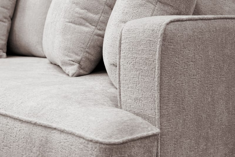 Rossita 4-personers Venstrevendt L-formet Dyb Chaiselongsofa i Chenille - Grå / Brun - Møbler - Sofaer - Sofa med chaiselong