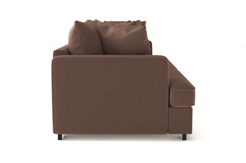 Rossita 4-personers Dyb Sofa i Jernbanefløjl - Brun - Møbler - Sofaer - 4 personers sofa