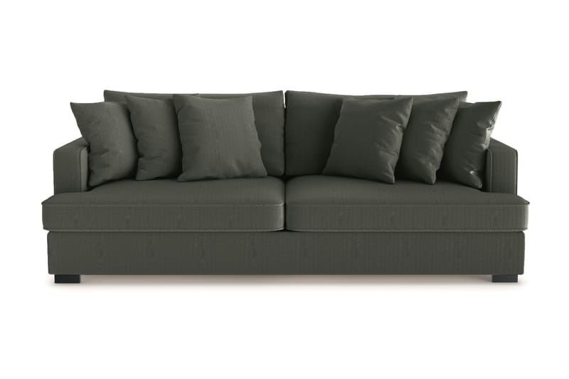 Rossita 4-personers Dyb Sofa i Jernbanefløjl - Mørkegrøn - Møbler - Sofaer - 4 personers sofa