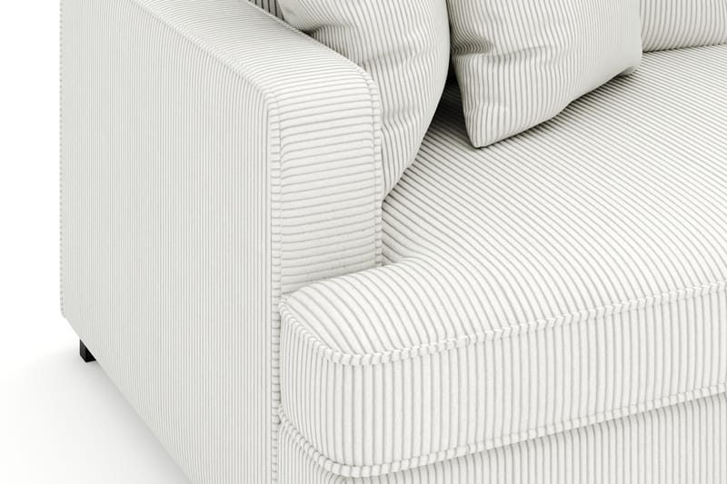 Rossita 4-personers Dyb Sofa i Jernbanefløjl - Offwhite - Møbler - Sofaer - Velour sofaer
