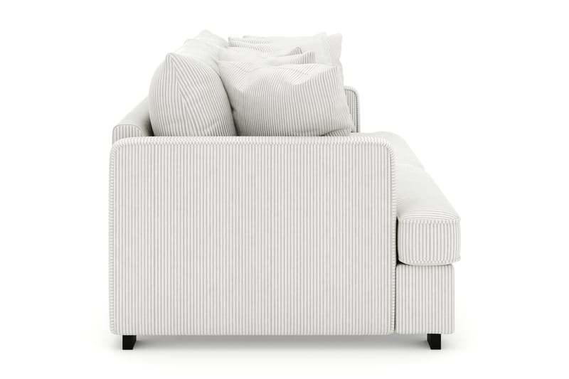 Rossita 4-personers Dyb Sofa i Jernbanefløjl - Offwhite - Møbler - Sofaer - Velour sofaer