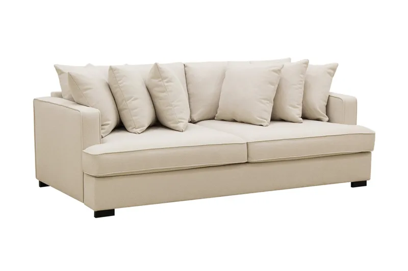 Rossita 4-personers Dyb Sofa i Bouclé - Beige - Møbler - Sofaer - 4 personers sofa