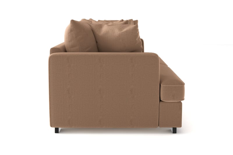 Rossita 4-personers Dyb Sofa i Jernbanefløjl - Brun - Møbler - Sofaer - 4 personers sofa