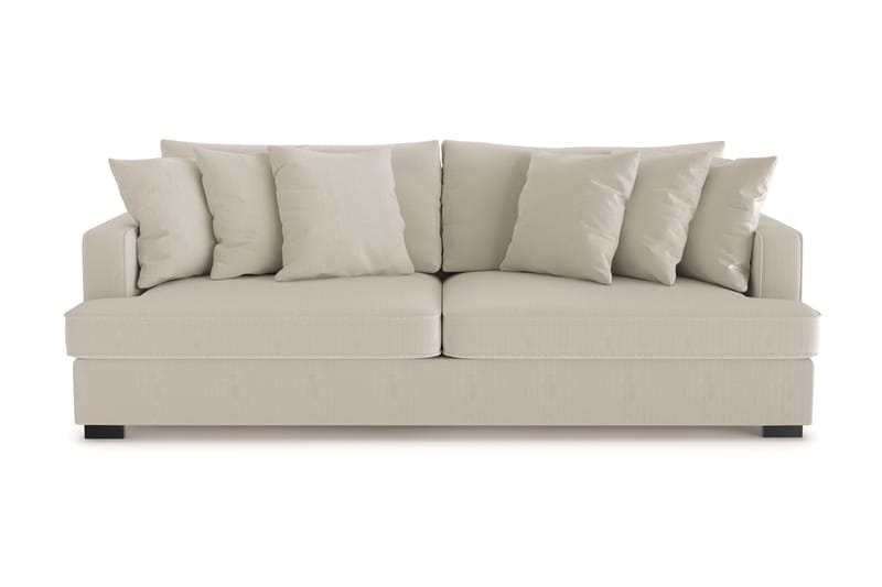 Rossita 4-personers Dyb Sofa i Jernbanefløjl - Greige - Møbler - Sofaer - 4 personers sofa
