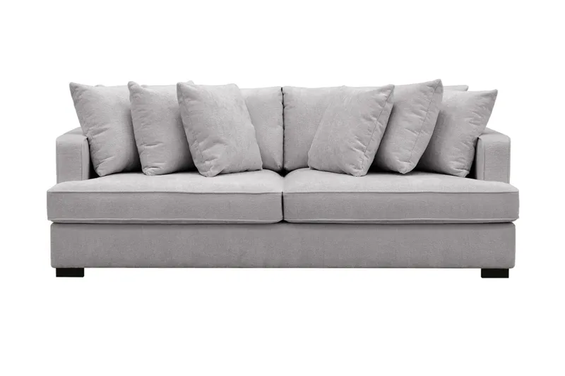 Rossita 4-personers Dyb Sofa i Chenille - Lys Grå - Møbler - Sofaer - 4 personers sofa