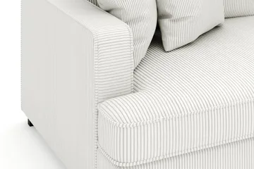 Rossita 4-personers Dyb Sofa i Jernbanefløjl - Offwhite - Møbler - Sofaer - Velour sofaer
