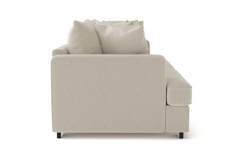 Rossita 4-personers Dyb Sofa i Jernbanefløjl - Greige - Møbler - Sofaer - 4 personers sofa