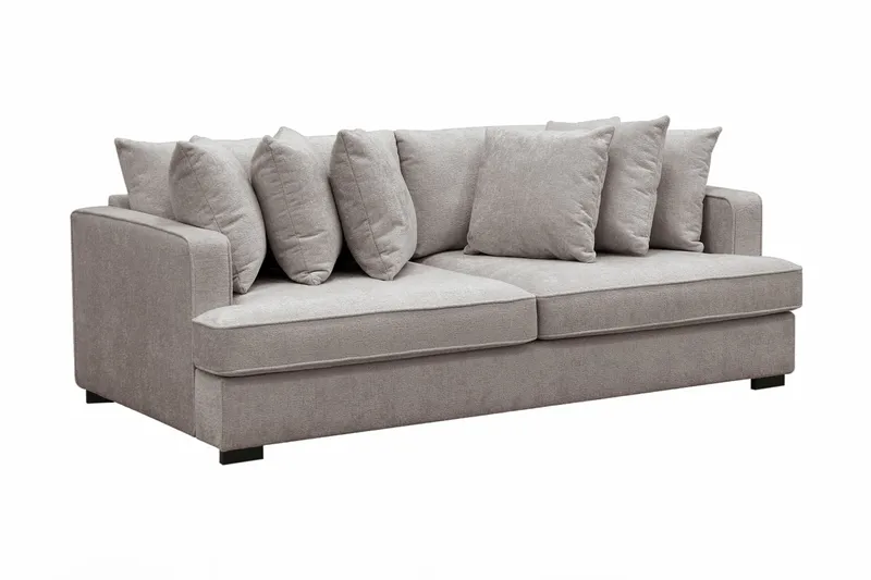 Rossita 4-personers Dyb Sofa i Chenille - Grå / Brun - Møbler - Sofaer - 4 personers sofa