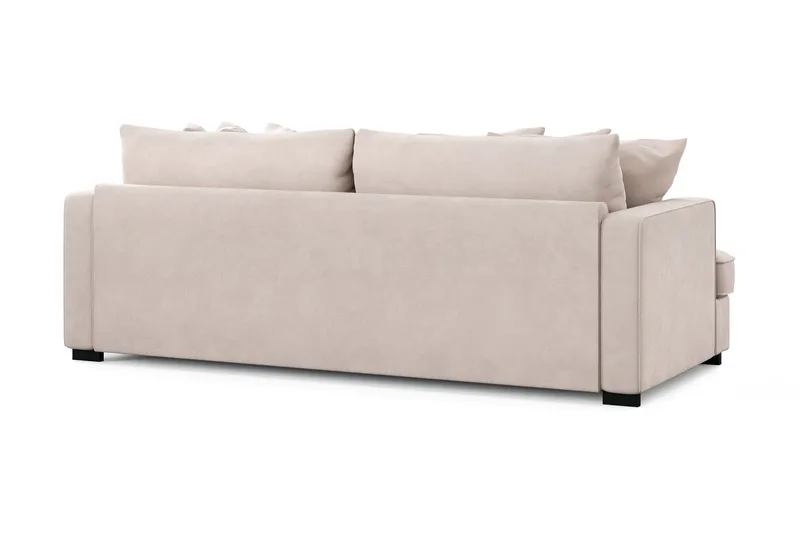 Rossita 4-personers Dyb Sofa i Fløjl - Beige - Møbler - Sofaer - Velour sofaer
