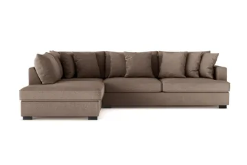 Rossita 4-personers Venstrevendt L-formet Dyb Chaiselongsofa i Stof