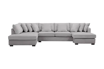 Rossita 5-personers Venstrevendt U-formet Dyb Sofa med Divan og Chaiselong i Chenille