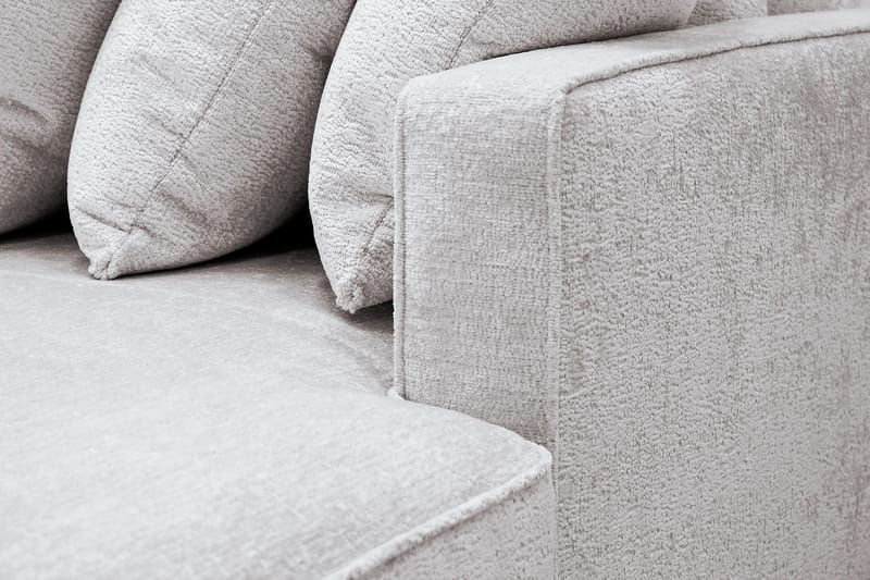 Rossita 5-personers Venstrevendt U-formet Dyb Sofa med Divan og Chaiselong i Chenille - Grå / Brun - Møbler - Sofaer - U Sofa