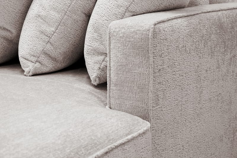 Rossita 5-personers Højrevendt U-formet Dyb Sofa med Divan og Chaiselong i Chenille - Grå / Brun - Møbler - Sofaer - U Sofa