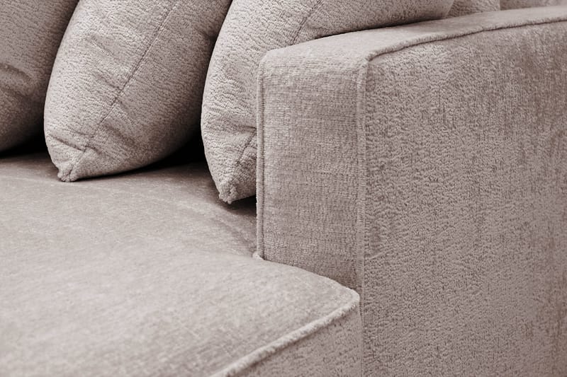 Rossita 5-personers Venstrevendt U-formet Dyb Sofa med Divan og Chaiselong i Chenille - Grå / Brun - Møbler - Sofaer - U Sofa