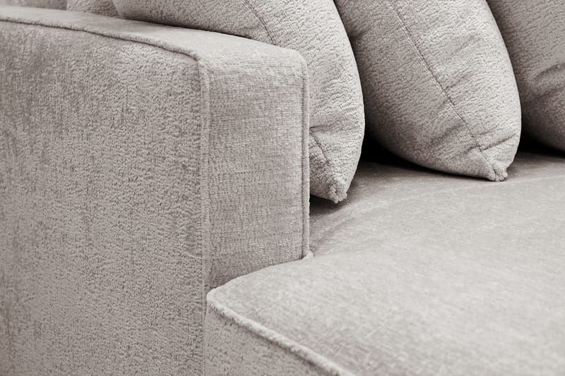 Rossita 5-personers Højrevendt U-formet Dyb Sofa med Divan og Chaiselong i Chenille - Grå / Brun - Møbler - Sofaer - U Sofa