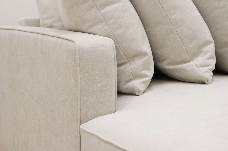 Rossita 5-personers Højrevendt U-formet Dyb Sofa med Divan og Chaiselong i Stof - Beige - Møbler - Sofaer - U Sofa