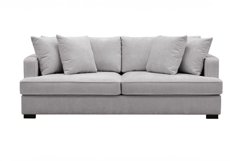 Rossita Dyb 3-personers sofa i chenille - Lys Grå - Møbler - Sofaer - 3 personers sofa