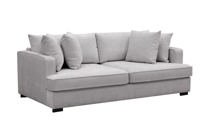 Rossita Dyb 3-personers sofa i chenille - Lys Grå - Møbler - Sofaer - 3 personers sofa