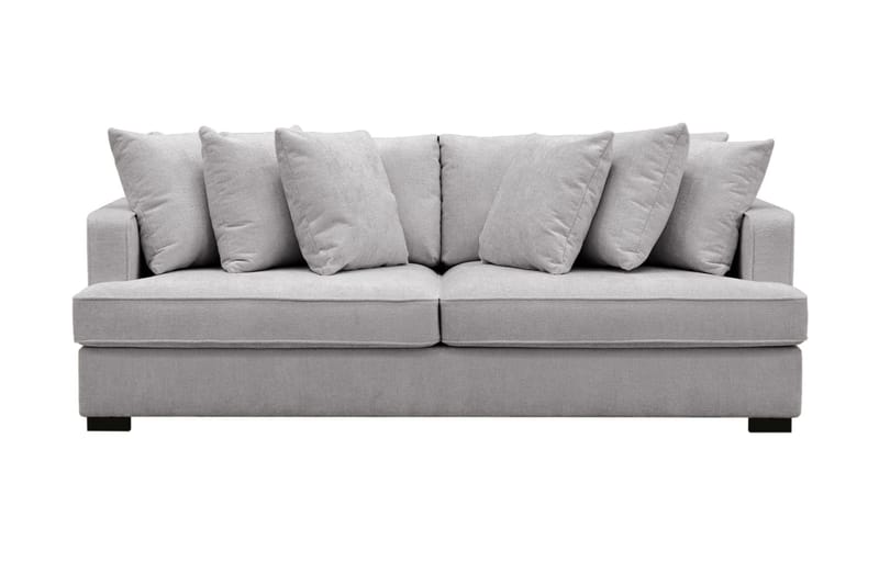 Rossita Dyb 4-personers sofa i chenille - Lys Grå - Møbler - Sofaer - 4 personers sofa