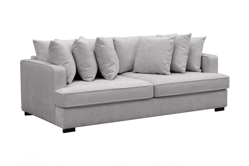 Rossita Dyb 4-personers sofa i chenille - Lys Grå - Møbler - Sofaer - 4 personers sofa