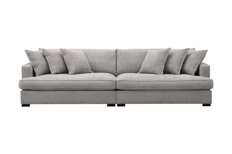 Rossita Luksus Dybde 4-personers Sofa i Fløjl - Lysegrå - Møbler - Sofaer - 4 personers sofa
