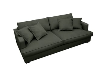 Rossita Lyx 2,5-personers ekstra dyb sofa i Jernbanefløjl - Mørkegrøn - Møbler - Sofaer - 3 personers sofa
