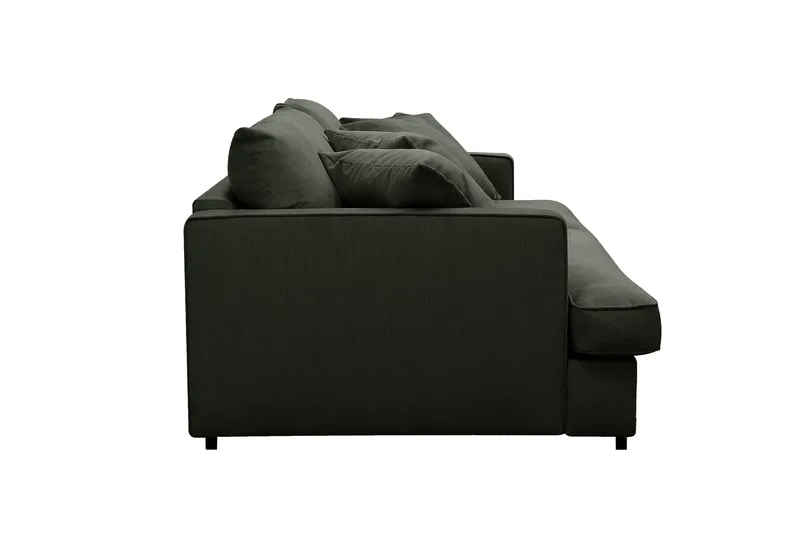 Rossita Lyx 2,5-personers ekstra dyb sofa i fløjl - Mørkegrøn - Møbler - Sofaer - 3 personers sofa