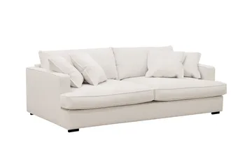Rossita Lyx 2,5-personers ekstra dyb sofa i fløjl - Offwhite - Møbler - Sofaer - 3 personers sofa