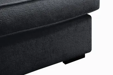 Rossita Lyx 2,5-personers ekstra dyb sofa i chenille - Trenza 01, Sort Chenille - Møbler - Sofaer - 3 personers sofa