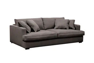Rossita Lyx 2,5-personers ekstra dyb sofa i fløjl - Taupe - Møbler - Sofaer - 3 personers sofa