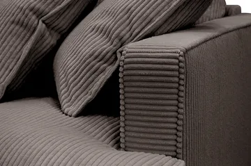 Rossita Lyx 2,5-personers ekstra dyb sofa i fløjl - Taupe - Møbler - Sofaer - 3 personers sofa