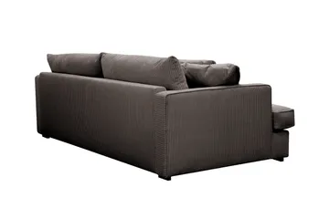 Rossita Lyx 2,5-personers ekstra dyb sofa i fløjl - Taupe - Møbler - Sofaer - 3 personers sofa