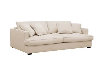 Rossita Lyx 2,5-personers ekstra dyb sofa i Jernbanefløjl - Beige - Møbler - Sofaer - 3 personers sofa
