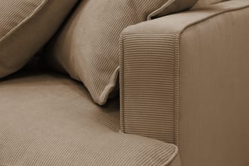 Rossita Lyx 2,5-personers ekstra dyb sofa i Jernbanefløjl - Lysebrun - Møbler - Sofaer - 3 personers sofa