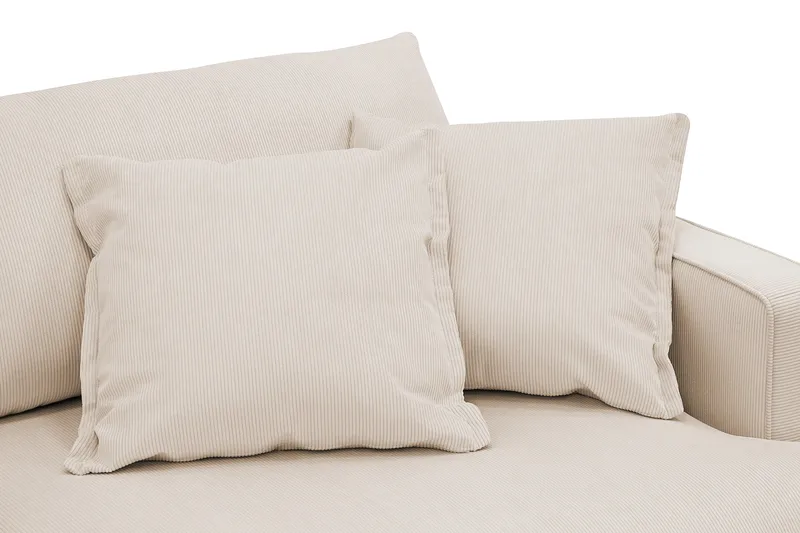 Rossita Lyx 2,5-personers ekstra dyb sofa i fløjl - Beige - Møbler - Sofaer - 3 personers sofa